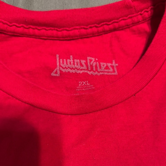 Red Graphic T-Shirt Judas Priest TURBO XXL two sided - Picture 2 of 5